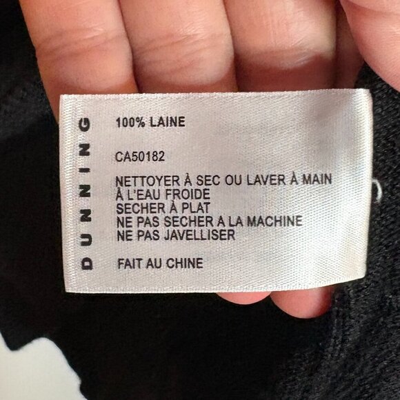 Dunning black wool half zip pullover sweater - Picture 6 of 7